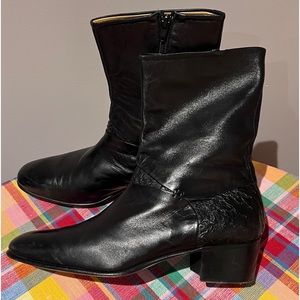 Moreschi Black Zip Up Boots
